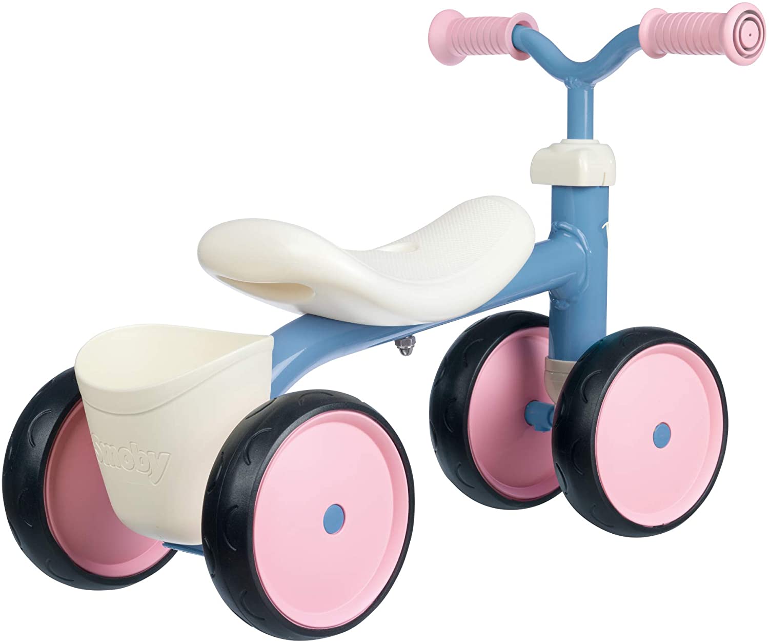 Самый первый детский беговел с 4-мя бесшумными колесами EVA розовый  